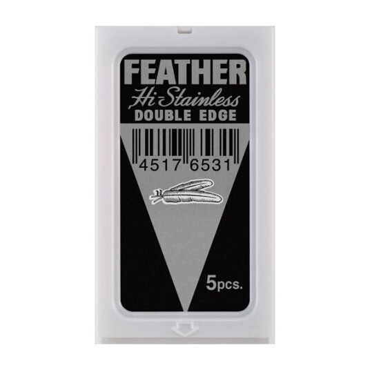 Feather Double Edge Blades Black 5 stk Feather Double Edge Blades Black 5 stk