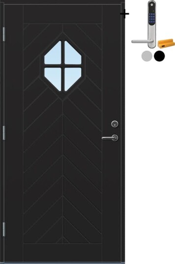 Ytterdør Bygg1 Norefjell med Yale Doorman Classic Home