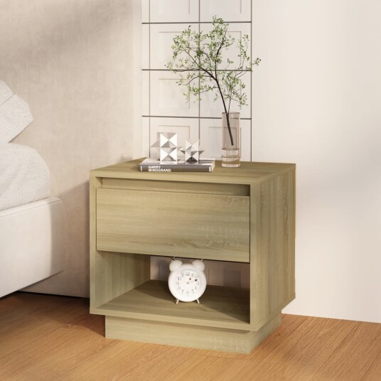 vidaXL Nattbord sonoma eik 45x34x44 cm sponplate vidaXL Nattbord sonoma eik 45x34x44 cm sponplate