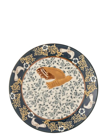 Bloomingville Hezha Tallerken Ø 16 CM Navy Steingods