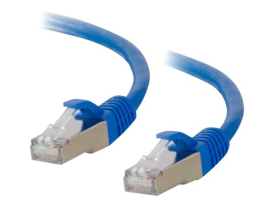 C2G Cat6a Booted Shielded (STP) Network Patch Cable - koblingskabel - 10 m - blå