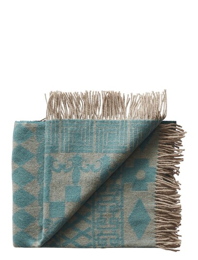 Silkeborg Uldspinderi Teodor Green GREEN/BEIGE 130X190CM