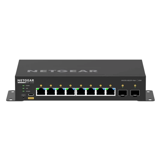 Netgear AV Line M4250-8G2XF-PoE+ (GSM4210PX) 8x1G PoE+ 220W and 2xSFP+ Managed Switch (0606449160222) Netgear AV Line M4250-8G2XF-PoE+ (GSM4210PX) 8x1G PoE+ 220W and 2xSFP+ Managed Switch (0606449160222)
