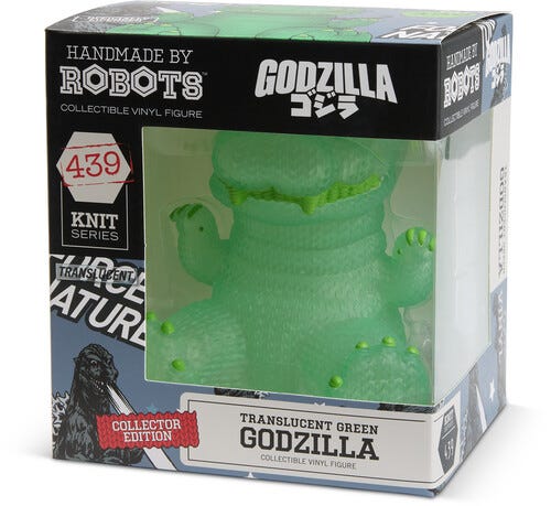 Handmade by Robots  Godzilla #439 Green Translucent