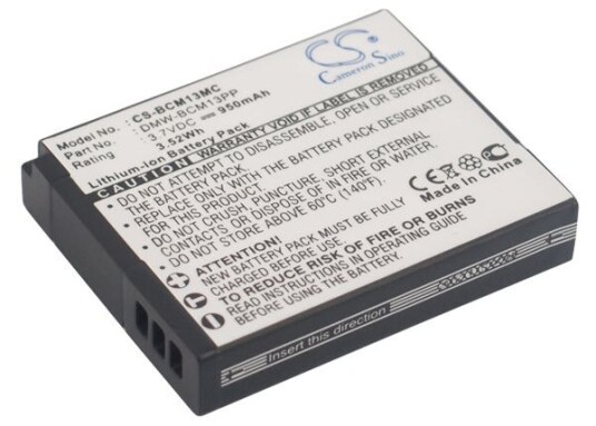 Panasonic Lumix DMC-ZS60K batteri (950 mAh 3.7 V) Panasonic Lumix DMC-ZS60K batteri (950 mAh 3.7 V)