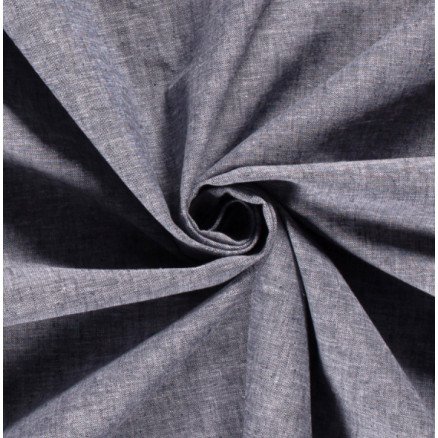Balsløw Lin/Bomull Melange Stoff 145cm 008 Grå 50cm