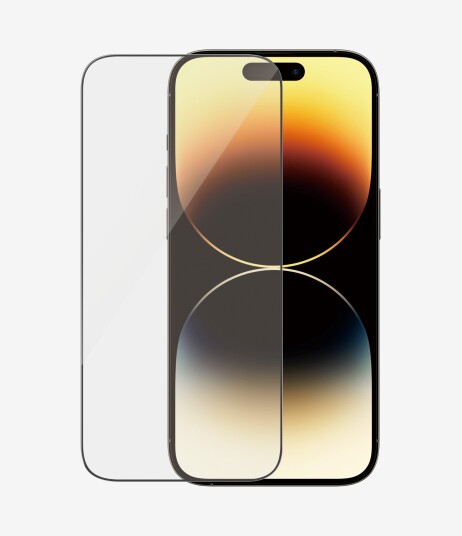 PanzerGlass iPhone 14 Pro AntiBakteriell Ultra Wide Fit Skjermbeskytter med EasyAligner