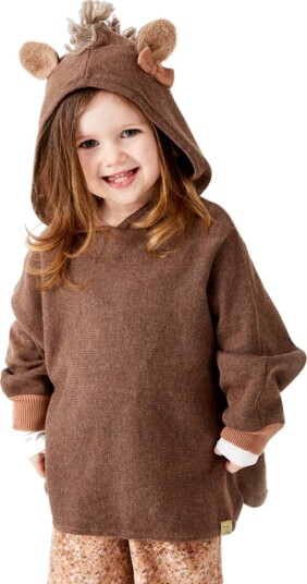 Hust and Claire  Poppy Poncho Toffee Melange (128 / 8 år)