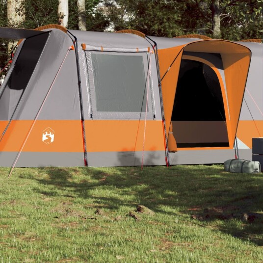 Tunneltelt for camping 4 personer grå og oransje vanntett Tunneltelt for camping 4 personer grå og oransje vanntett