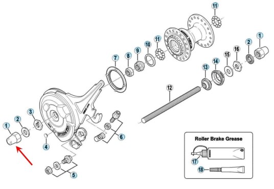 Shimano Mutter M9 HB IM40