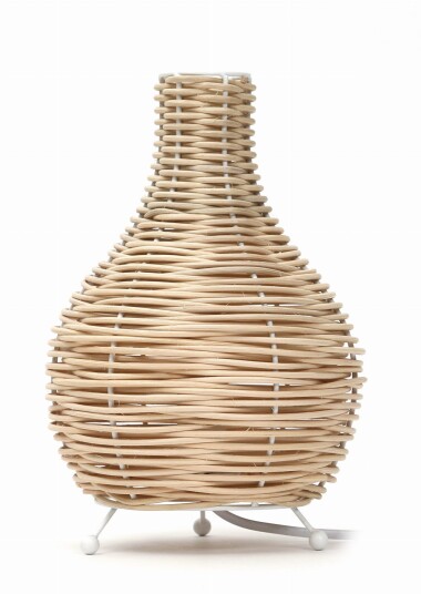 Platinet 45755 Rattan Bordlampe   E14 25W Lys Brun