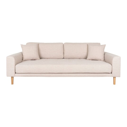 Lido sofa 3 seter med 2 puter sandfarget.