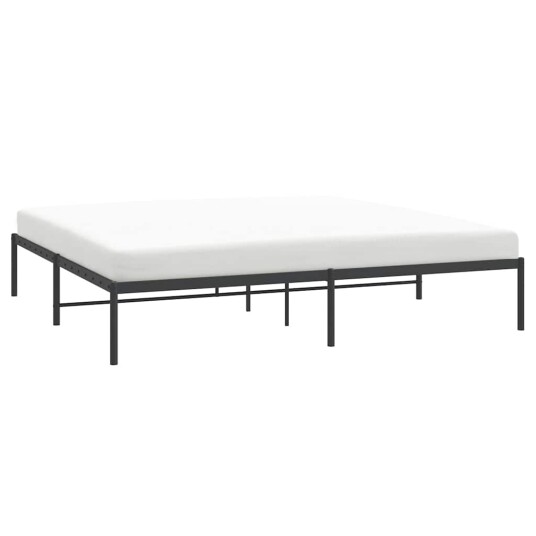 vidaXL Sengeramme i metall svart 183x213 cm