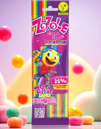 Zozole Rainbow Belts   Regnbuebelter med Fruktsmak 75 gram