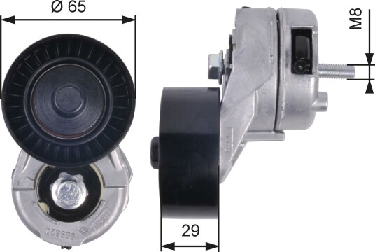 GATES T38356 Strammehjul, kilerem