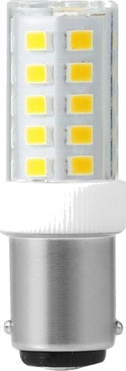 Spl BA15d 3,5W LED rør 5,2cm 380lm klart glass 3000K Kulør : Varm Spl BA15d 3,5W LED rør 5,2cm 380lm klart glass 3000K Kulør : Varm