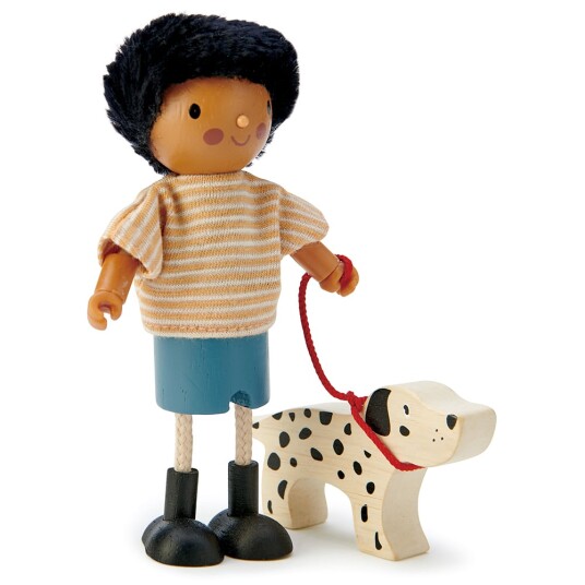 Tender Leaf Dollhouse Figure Mr Forrester and Dog TL8149