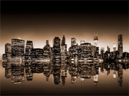 Fototapet New York Sepia 200x154 - Artgeist sp. z o. o.