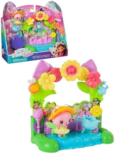 Gabbys Dukkehus Krystallhage Balkonglekesett Med Queen Kitty Fairy