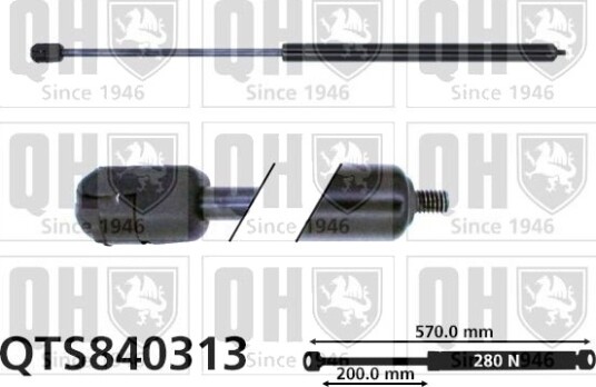 Gassfjær, motorpanser QUINTON HAZELL QTS840313