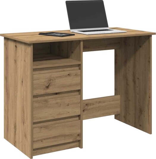 Skrivebord artisan eik 102x50x75 cm konstruert tre