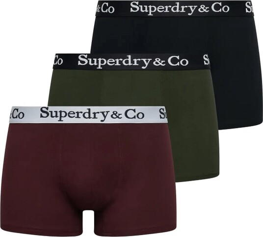 Superdry Sdry & Co Trunk Triple Pack BLACK/OLIVE GREEN/BURGUNDY XXL Superdry Sdry & Co Trunk Triple Pack BLACK/OLIVE GREEN/BURGUNDY XXL