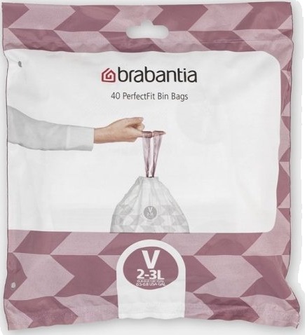 Brabantia Perfectfit Garbage Bags Size V2 3L 40 Pcs Model 100253 290X235mm