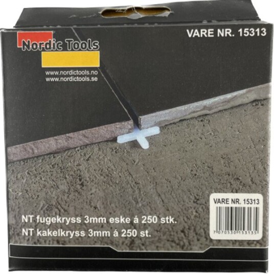 Nordic Tools Fugekryss 3mm nt eske a 250 stk Nordic Tools Fugekryss 3mm nt eske a 250 stk