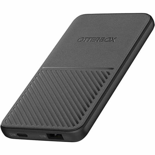 OtterBox Standard - Strømbank - 5000 mAh - Apple Fast Charge, AFC - 2 utgangskontakter (USB, 24 pin USB-C) - på kabel: USB-C - nesten natt OtterBox Standard - Strømbank - 5000 mAh - Apple Fast Charge, AFC - 2 utgangskontakter (USB, 24 pin USB-C) - på kabel: USB-C - nesten natt