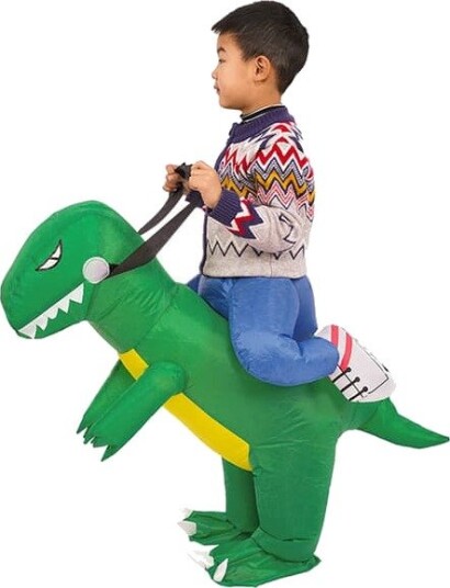 Halloween Oppblåsbart Dinosaur Ride-On Kostyme til Barn og Voksen