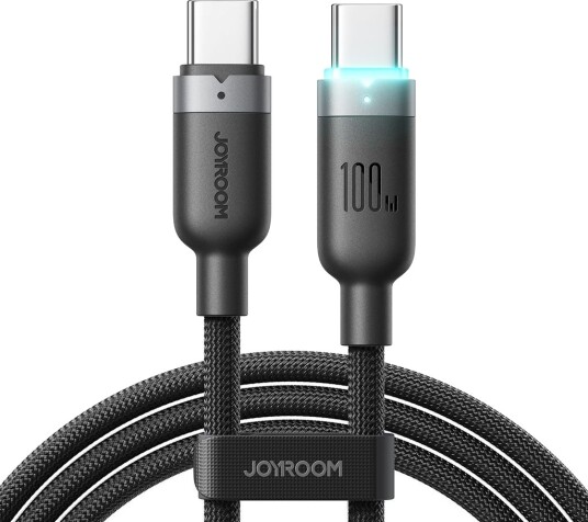 Joyroom S-A63 StarWay-serien hurtigladekabel USB-C til USB-C, 1,2 m – svart