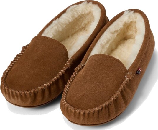 Lexington   Loafers i semsket skinn for damer til innendørs bruk   Brun