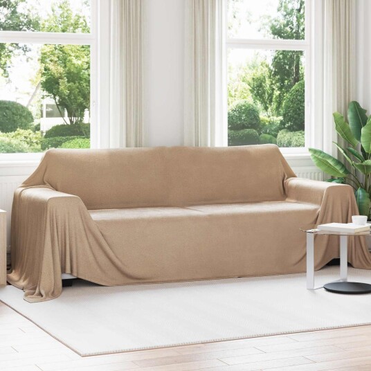 vidaXL Kastepledd 6 pcs Kamel 350 x 270 cm Fleece