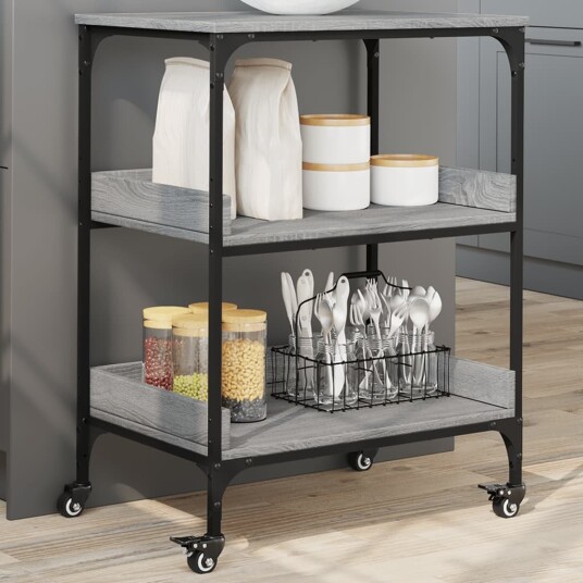 Kjøkkentralle grå sonoma 60x41x80,5 cm konstruert tre 842404 Kjøkkentralle grå sonoma 60x41x80,5 cm konstruert tre 842404