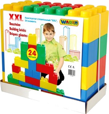 WADER QUALITY TOYS Byggeklosser XXL 24 deler