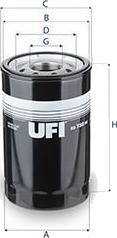 UFI 23.732.00 Oljefilter UFI 23.732.00 Oljefilter