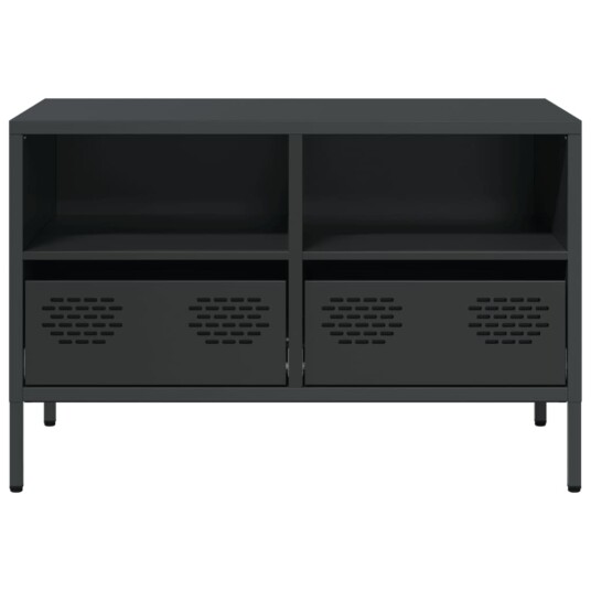 TV-benk svart 68x39x43,5 cm kaldvalset stål 8721102930737 TV-benk svart 68x39x43,5 cm kaldvalset stål 8721102930737