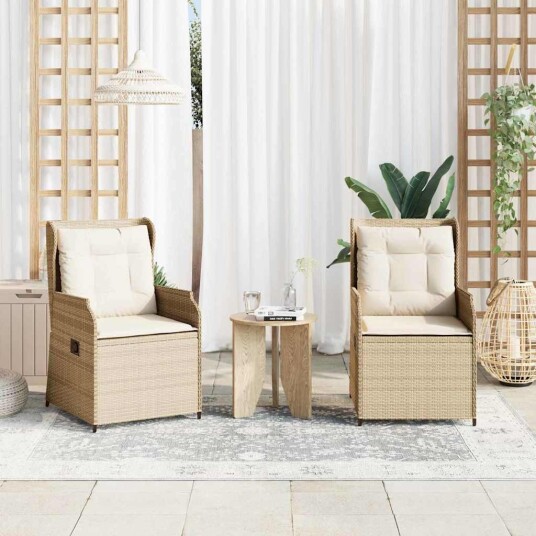vidaXL Hagebenk 2 stk. Beige polyrotting