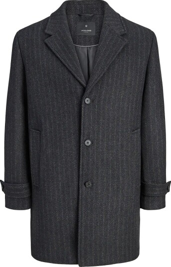 Jack & Jones Jprblawalter Wool Blend Coat Sn   DARK GREY   S