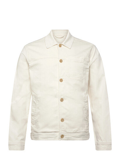 Lindbergh Cropped Length Overshirt   Cream   M