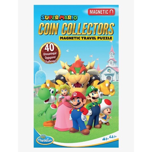 Super Mario Magnetisk Reisespill - Coin Collectors for Barn