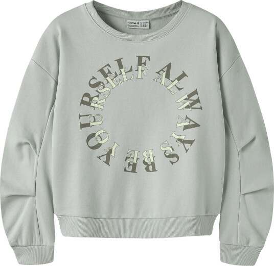 Name It Nkfptaround Ls Sweat Bru Grey 134 140