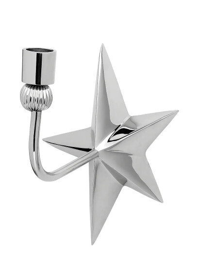 Anna + Nina Nova Wall Candle Holder - Silver - H19.5CM Anna + Nina Nova Wall Candle Holder - Silver - H19.5CM