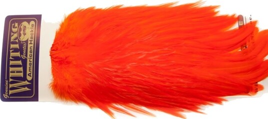 Whiting Am. Rooster Saddle - Orange (White Dyed)