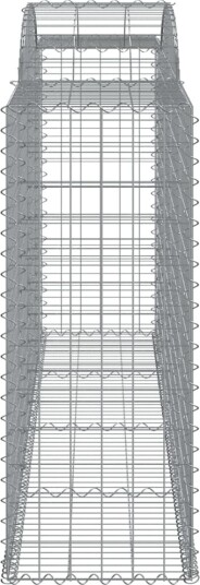 vidaXL Gabionkurver buede 25 stk 300x50x120/140 cm galvanisert jern