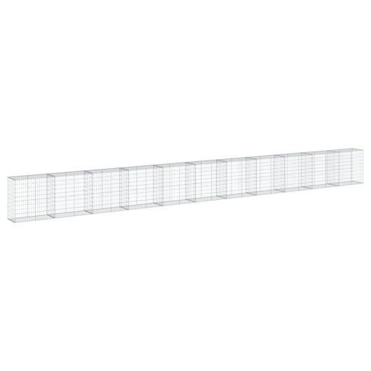 Gabionkurv med deksel 1100x50x100 cm galvanisert jern Gabionkurv med deksel 1100x50x100 cm galvanisert jern