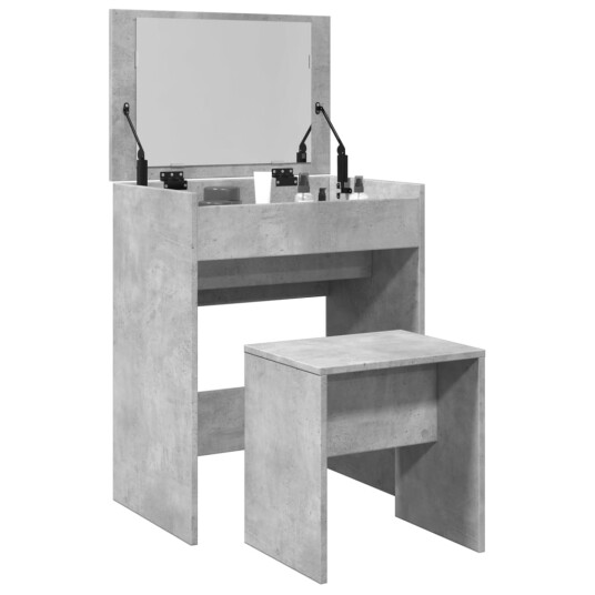 Sminkebord med krakk betonggrå 60x40x113,5 cm Sminkebord med krakk betonggrå 60x40x113,5 cm