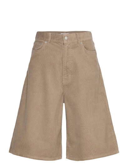 Weekday Astro Loose Baggy Corduroy Shorts - Brown - 25