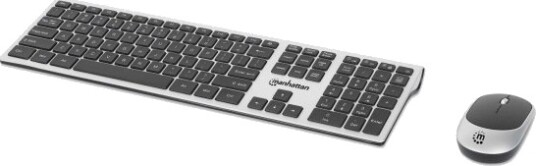 Manhattan 180788 Keyboard Mouse svart sølv Manhattan 180788 Keyboard Mouse svart sølv