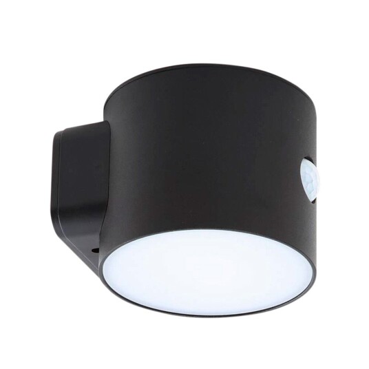 Lindby LED-vegglampe Amren svart ABS sensor Lindby LED-vegglampe Amren svart ABS sensor